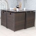 Cannes Rattan Cube Dining Set - 8 Seater Brown